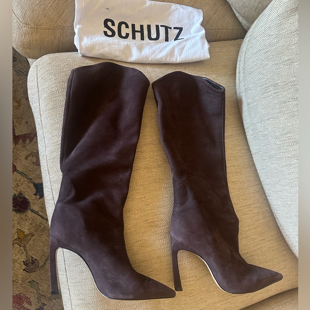 SCHUTZ boots, worn once, dark brown